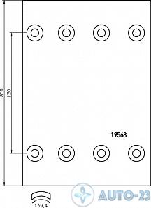 Тормозные накладки 19568 STD 19568