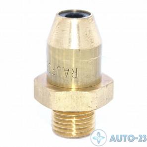 Фитинг прямой с наружной резьбой T04x1,0/M10x1,0 латунь RAUFOSS 6237190