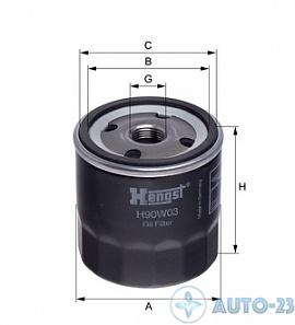 Фильтр масляный HENGST H90W03