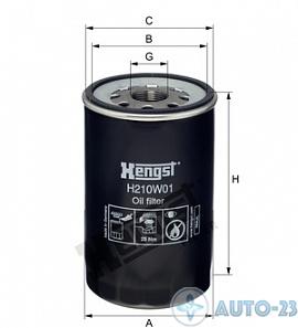 Фильтр масляный HENGST H210W01
