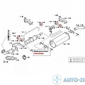 Крепёж глушителя резиновый IVECO 500329485