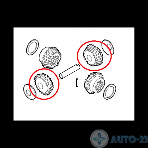 Шестерня полуоси дифференциала IVECO 7185842