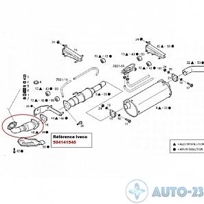 Труба выхлопная IVECO 504141540